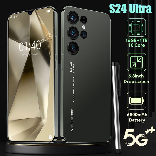 New Brand Original S24 Ultra Smartphone 6.7 Inch HD Full Screen Face ID 16GB+512GB Mobile Phones Global Version 4G 5G Cell Phone, Black
New Brand Original S24 Ultra Smartphone 6.7 Inch HD Full Screen Face ID 16GB+512GB Mobile Phones Global Version 4G 5G Cell Phone, Black