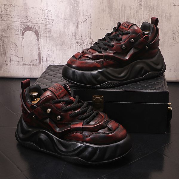 2024 Fashion Vintage Men Red Black Sneakers Platform Leather Shoes Lightweight Breathable Male Casual Zapatillas Hombre
2024 Fashion Vintage Men Red Black Sneakers Platform Leather Shoes Lightweight Breathable Male Casual Zapatillas Hombre