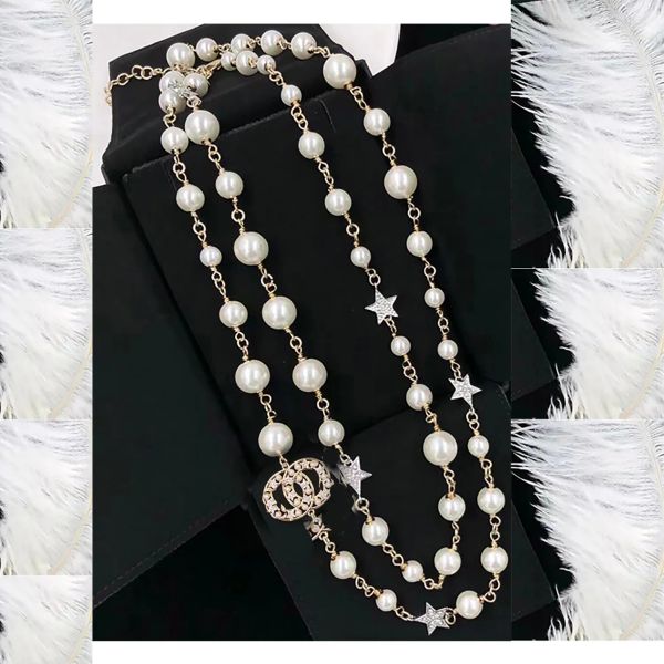 designer Necklace 2024 Fashion Long Pendant Necklaces Classic Style Strands Strings Elegant Pearl Chain Letter Double Layer Sweater Jewelry
designer Necklace 2024 Fashion Long Pendant Necklaces Classic Style Strands Strings Elegant Pearl Chain Letter Double Layer Sweater Jewelry