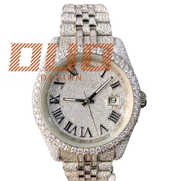 Big Face White Gold Diamond Mechanical Watches VVS Moissanite Watch Iced Out Watch For Men Women, Rlx
Big Face White Gold Diamond Mechanical Watches VVS Moissanite Watch Iced Out Watch For Men Women, Rlx