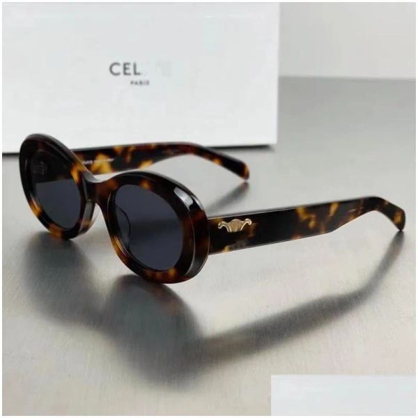 

2024 Sunglasses Retro Cats Eye For Women Fashionable luxury Ces Arc De Triomphe Oval French High Street Drop Delivery Fashion Accessories Dhpbg