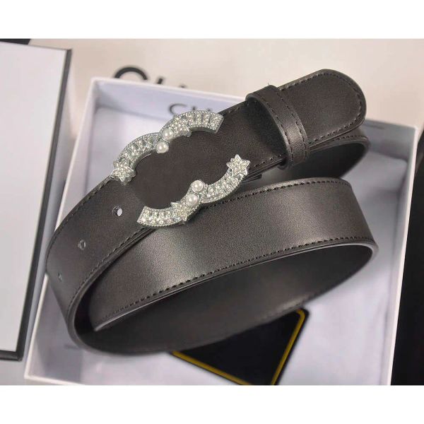 

Designer belt High-quality Luxury Women Belt Fashion Diamond Pearl Set Width 3.3cm Classic Mens Casual Womens Jeans Dress Belts