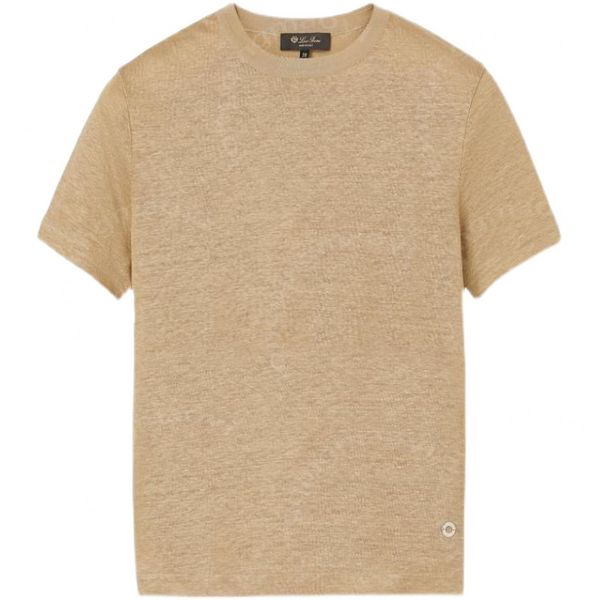 Womens T Shirts Summer Sand Yellow Loro Piano Round Neck Linen Short Sleeve T-shirts, Khaki
Womens T Shirts Summer Sand Yellow Loro Piano Round Neck Linen Short Sleeve T-shirts, Khaki