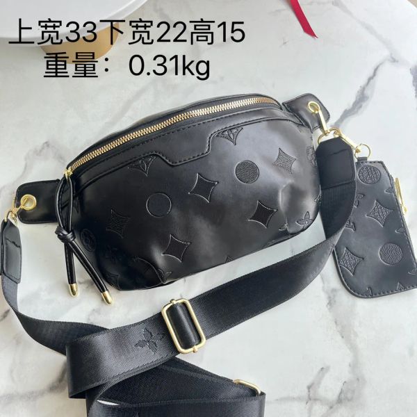 

Luxurys Designers Waist Bag packs Men Women's belt bum chest bag Waist Bags bumbag fanny pack pochette Leathe Embossing Purse Holder famous, Black embossing flower