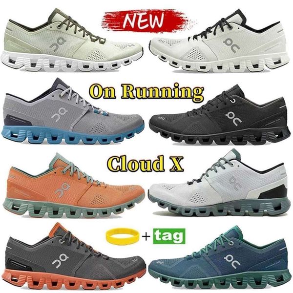 

Designer On Casual Cloud X Top Shoes Men Women Black White Ash Alloy Grey Orange Aloe Storm Blue Rust Red Sport Sneakers Designer Mens Lace Up Mesh Rubber Trainers, 04 alloy grey