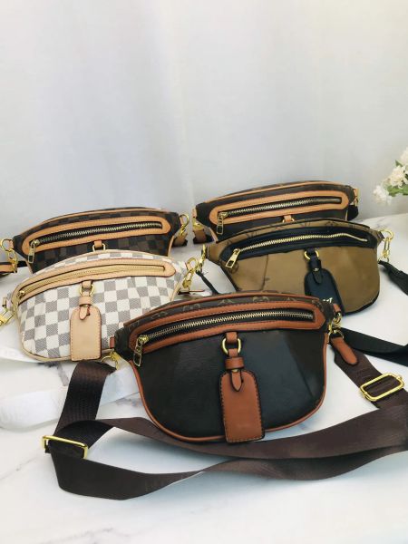 

Luxury Designers Waist Bags Classic Brown Flower Style BumBag Handbags High Quality Designer Fanny Pack Purse Crossbody Bag Belt Bag M43644, #1 coffee grid