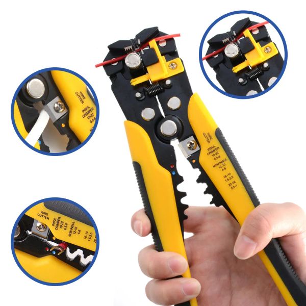 

Crimper Cable Cutter Adjustable Wire Stripper Multi-functional Stripping Crimping Pliers Terminal Hand Tool