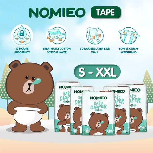 Nomieo Baby Disposable Diaper born Tape Light Breathable Kids Bear Pants Leak Protection Easily Absorbent Soft 240306, Clear
Nomieo Baby Disposable Diaper born Tape Light Breathable Kids Bear Pants Leak Protection Easily Absorbent Soft 240306, Clear