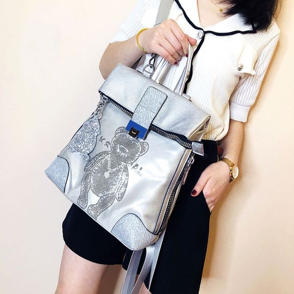 Womens shoulder bag 2 colors this years popular cartoon diamond handbag street folding fashion leather backpack daily joker cartoon messenger bag factory outlet, Black
Womens shoulder bag 2 colors this years popular cartoon diamond handbag street folding fashion leather backpack daily joker cartoon messenger bag factory outlet, Black