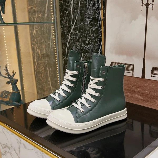 175 High Shoes Street Brand Walking Leather Sneaker Olive Green Thin Bottom Men Top Round Toe Thick Soled Women 306
175 High Shoes Street Brand Walking Leather Sneaker Olive Green Thin Bottom Men Top Round Toe Thick Soled Women 306