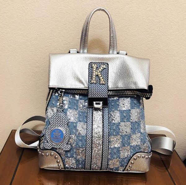 Fashionable womens shoulder bag 2 colors Street trend diamond handbag This year's popular plaid women backpack anti-theft folding fashion rivet backpack, Black
Fashionable womens shoulder bag 2 colors Street trend diamond handbag This year's popular plaid women backpack anti-theft folding fashion rivet backpack, Black