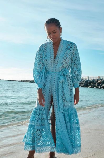beach women lady summer holiday style dress fashion street casual sexy lace see through runway dresses 3228, Blue
beach women lady summer holiday style dress fashion street casual sexy lace see through runway dresses 3228, Blue