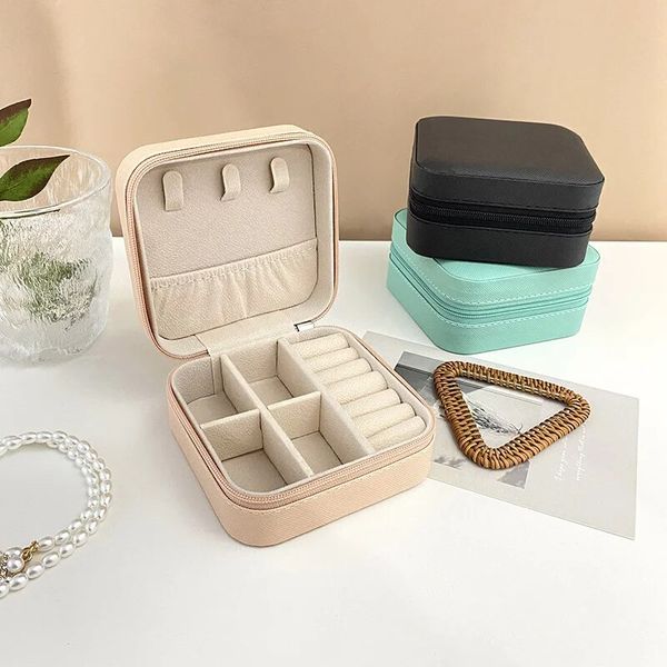 

Jewelry Storage Box Organizer Mini Case for Earring Ring Handheld Ornaments Necklace Small Precise