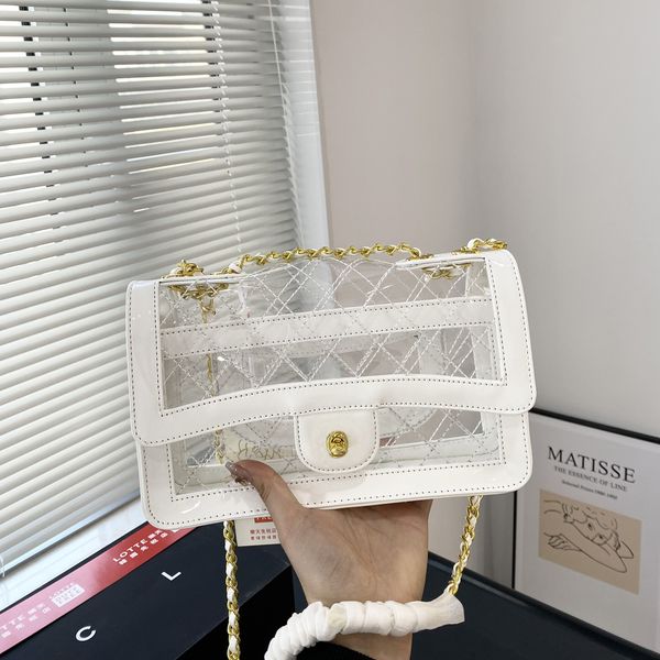 Crossbody Bag Women's Transparent Jelly Bag Classic Chain Bags Single Shoulder Bags Hot Season Simple and Practical Original Quality
Crossbody Bag Women's Transparent Jelly Bag Classic Chain Bags Single Shoulder Bags Hot Season Simple and Practical Original Quality