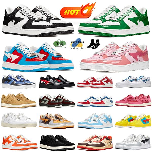 

2024 New Product Star Shoes for Men Women Sta Designer Sneakers Black White Pink Blue Camo Green Suede Patent Leather Mens Womens Sstars Outdoor Sports Trainers, Light tan