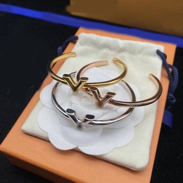 

Punk Bangle Bracelet Armband Luxury Design Women Carved 18K Gold Silver Rose Plated Stainless Steel Wristband Cuff Pulsera Jewelry Accessories Adjustable