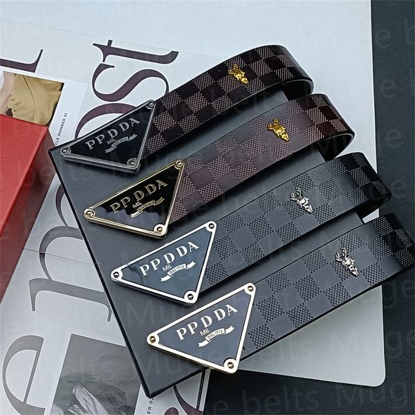 western belts for woman Triangle logo 100% genuine leather cowhide belt Mens designer belt womens belt fashion golden silver smooth buckle plaid unisex letters belts, 6# silver buckle+brown
western belts for woman Triangle logo 100% genuine leather cowhide belt Mens designer belt womens belt fashion golden silver smooth buckle plaid unisex letters belts, 6# silver buckle+brown