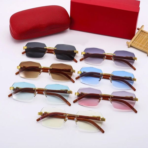 Fashion Classic Frameless Rectangle Sunglasses Vintage Women Mens Cart Buffalo Horn Glasses Panther Gold Metal Wooden Legs Rimless Sunglass Travel Eyeglasses
Fashion Classic Frameless Rectangle Sunglasses Vintage Women Mens Cart Buffalo Horn Glasses Panther Gold Metal Wooden Legs Rimless Sunglass Travel Eyeglasses