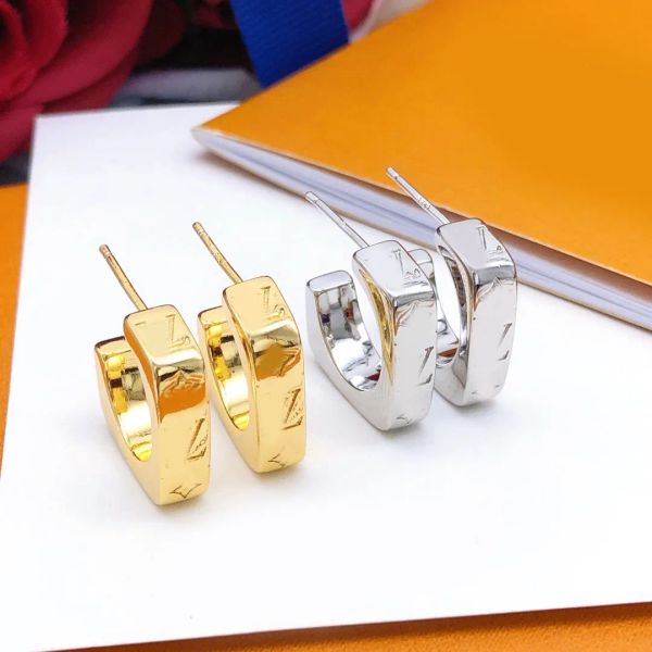 Women Girl Elegant Gold Silver Letter Flower Earrings Ear Hoop Luxury Brand Designer Stainless Steel Ear Stud Fashion Jewerlry High Quality With Box Gifts Wholesale
Women Girl Elegant Gold Silver Letter Flower Earrings Ear Hoop Luxury Brand Designer Stainless Steel Ear Stud Fashion Jewerlry High Quality With Box Gifts Wholesale