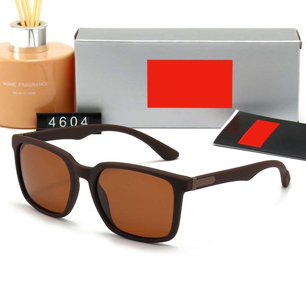 

Designer sunglasses ray sunglasses for women and men New Square Frame Polarized Sunglasses Men Women Fashion TR Trend Travel Glasses 4604 With Box