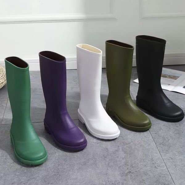 with White Fashion Women's High Knight Rubber Boots for Wet Weather Black 24411 19247, Blue
with White Fashion Women's High Knight Rubber Boots for Wet Weather Black 24411 19247, Blue
