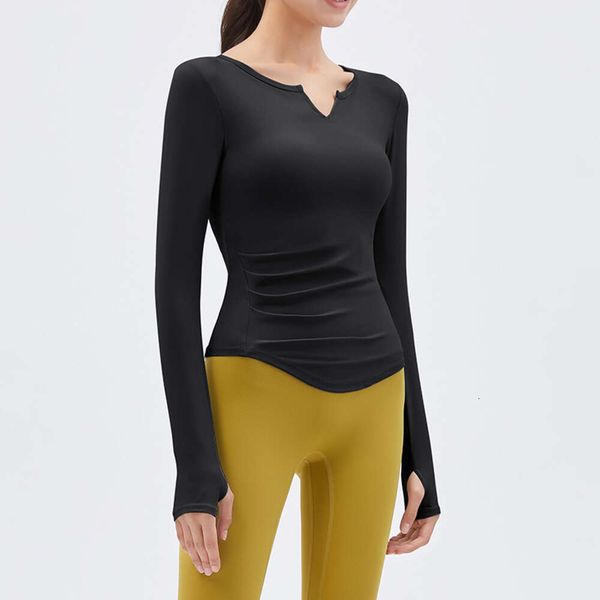 LU-2421 Yoga Dress Long Sleeved Top with Padded Bra Running Sports Top V-neck Nude Fitness T-shirt Women Workout Wear, Purple
LU-2421 Yoga Dress Long Sleeved Top with Padded Bra Running Sports Top V-neck Nude Fitness T-shirt Women Workout Wear, Purple