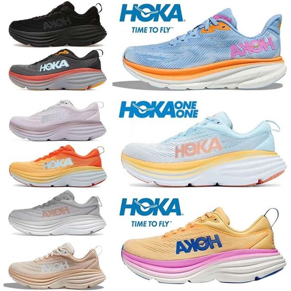 

hokas One Clifton 8 9 Walk Shoes Mens Womens hokass Bondi 8 Black White Grey Run Shoe Fashion 8s Movement Clifton Free People Seaweed Blue Coral Designer Sneakers, A25 white