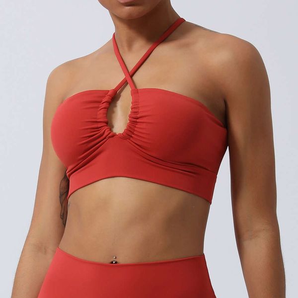 LU-409 Hollowed Out Sports Bra for Women with Thin Straps Cross Back Yoga Fitness Tank Tops with Padded Bra Vest, Black
LU-409 Hollowed Out Sports Bra for Women with Thin Straps Cross Back Yoga Fitness Tank Tops with Padded Bra Vest, Black