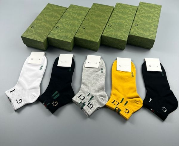 

Mens 24ss Socks Womens luxury cotton Sock classic Designer letter Stocking comfortable 5 pairs together high quality Popular trend
