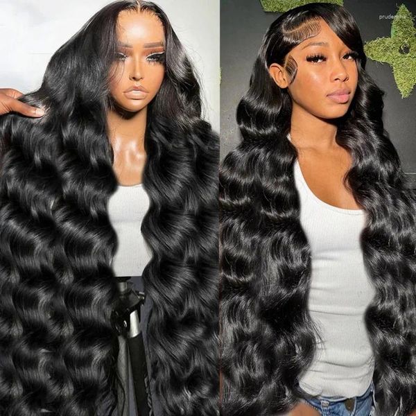 

13x6 Transparent Lace Front Human Hair Wigs For Women 13x4 Body Wave HD Frontal Wig Remy Pre Plucked Glueless, Mix color