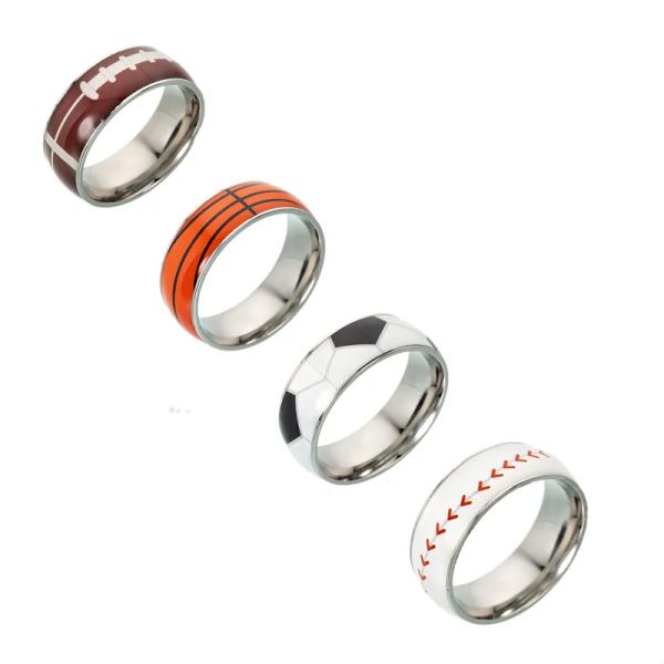 Fashion Unisex's Stainless Steel Band Ring Basketball Football Luxury Designer Men's Couple Punk Rings Jewelry Fashion Accessories Gifts Never Fade Size 7-12
Fashion Unisex's Stainless Steel Band Ring Basketball Football Luxury Designer Men's Couple Punk Rings Jewelry Fashion Accessories Gifts Never Fade Size 7-12