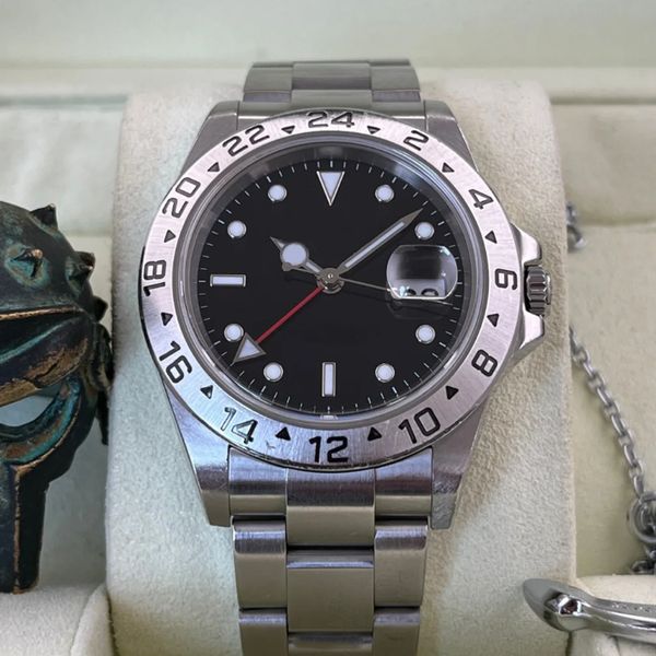 mens watch explorer designer automatic 40mm stainless steel 904L silver watches strap sapphire mirror Wristwatches folding buckle luminous 100m milgaus watch, Red
mens watch explorer designer automatic 40mm stainless steel 904L silver watches strap sapphire mirror Wristwatches folding buckle luminous 100m milgaus watch, Red