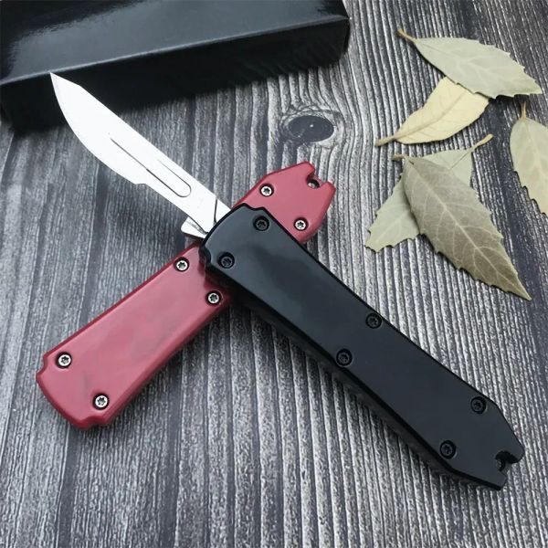 High Quality Mini Scalpel Assisted Folding Knife 440C Blade Zinc Alloy Handle EDC Camping Outdoor Self Defense Survival Knife with 10PCS Blades 3300 4850 3400 Tools