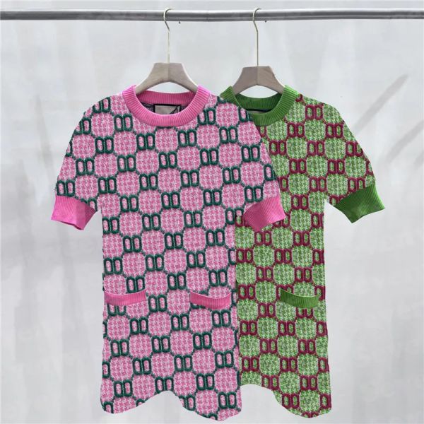 Full Letter Knit Women' Dresses Designer Brand Short Sleeve Short Women' Party Nightclub Dresses, Green
Full Letter Knit Women' Dresses Designer Brand Short Sleeve Short Women' Party Nightclub Dresses, Green