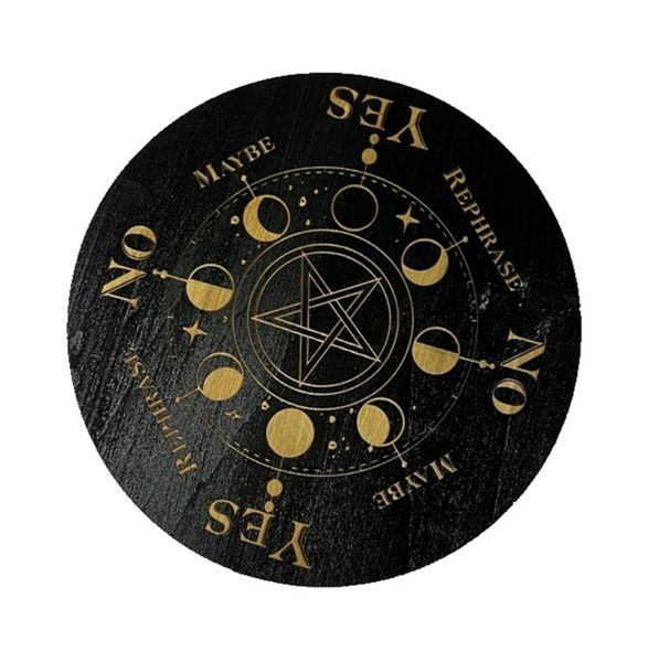 Pendulum Mat Divination Wooden Communication Board Fortune Telling Toys Ouija Board Game Witch Crafts Supplies For Beginners