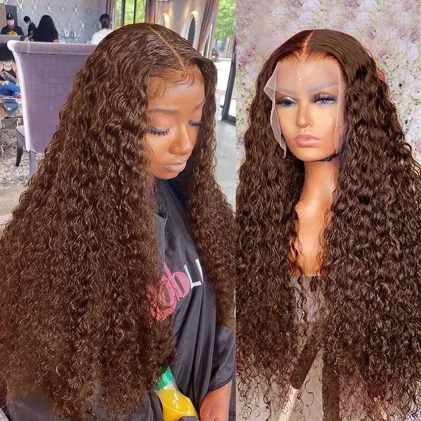 Brazilian Hair 40 Inch Curly Chocolate Brown Color 360 Hd Transparent Lace Front Simulation Human Hair Wigs Deep Wave 13x4 Lace Frontal Wig, Dark brown
Brazilian Hair 40 Inch Curly Chocolate Brown Color 360 Hd Transparent Lace Front Simulation Human Hair Wigs Deep Wave 13x4 Lace Frontal Wig, Dark brown