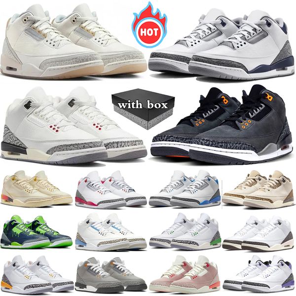 with box 3 basketball shoes mens womans 3s Ivory Midnight Navy White Cement Reimagined Racer Blue Palomino Lucky Green mens sport trainers sneakers, Color 16
with box 3 basketball shoes mens womans 3s Ivory Midnight Navy White Cement Reimagined Racer Blue Palomino Lucky Green mens sport trainers sneakers, Color 16
