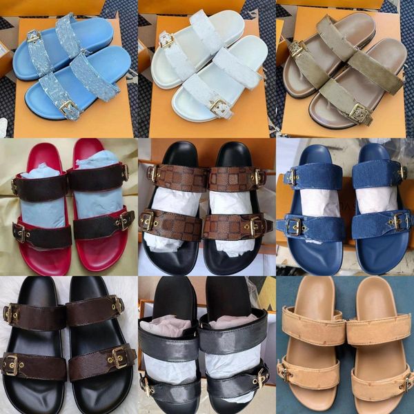 

2024 designer womens Slippers women slides Sandals Sexy Sandals mens luxurys designers real leather platform sandal Flats fashion Old shoes Ladies Beach 35-45, Color#1