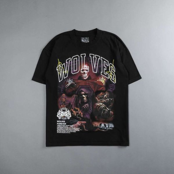 2023 New Darc Wolf Head Fitness Clothing US Size T-shirt INS Hot Fashion Brand, Black
2023 New Darc Wolf Head Fitness Clothing US Size T-shirt INS Hot Fashion Brand, Black