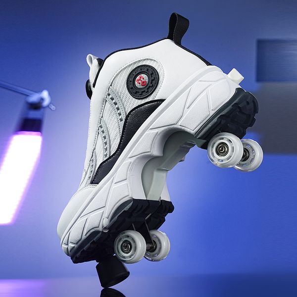 2024 New Deformation Parkour Shoes Dual-Purpose Roller Sneakers Unisex Deform Roller Shoes Skating, Black
2024 New Deformation Parkour Shoes Dual-Purpose Roller Sneakers Unisex Deform Roller Shoes Skating, Black