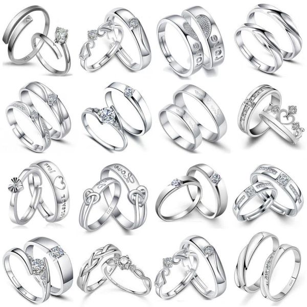 Wholesale Unisex Elegant Women Girl 925S Silver Plated CZ Cluster Rings Couple Lovers Charm Bridal Wedding Party Rings Band Engagement Rings Jewerlry Accessories
Wholesale Unisex Elegant Women Girl 925S Silver Plated CZ Cluster Rings Couple Lovers Charm Bridal Wedding Party Rings Band Engagement Rings Jewerlry Accessories