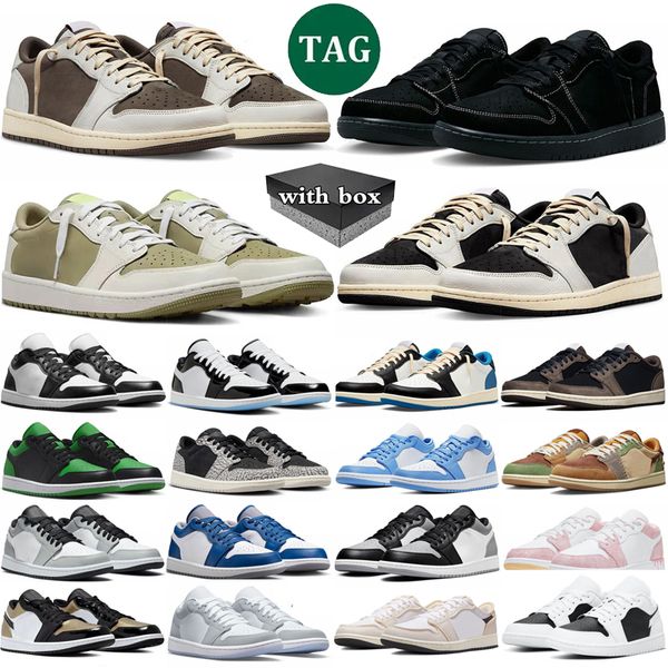 With box jumpman 1 Basketball Shoes Men Women Mens 1s Golf Olive j1 Black Phantom Reverse Dark Mocha panda Vintage UNC Grey Trainers Sport Sneakers, Color 13
With box jumpman 1 Basketball Shoes Men Women Mens 1s Golf Olive j1 Black Phantom Reverse Dark Mocha panda Vintage UNC Grey Trainers Sport Sneakers, Color 13