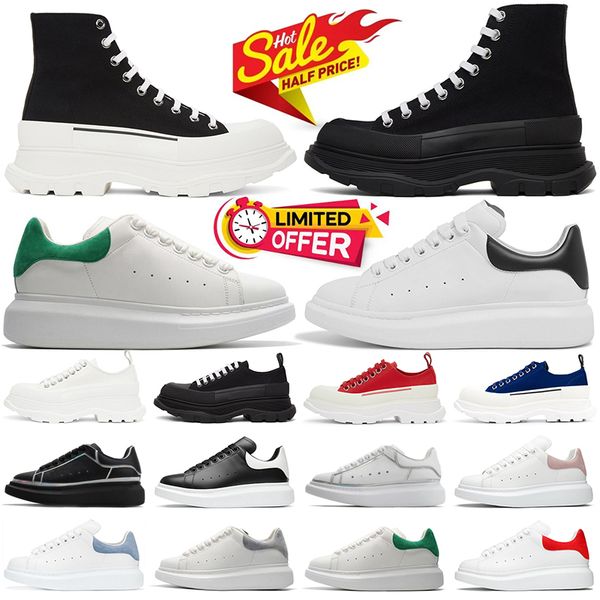 

luxury outdoor shoes for men women Tread Slick high low mens trainers Plate-forme sneakers Suede Leather Triple White Black Blue Green Red Grey Gold sport shoe, #19