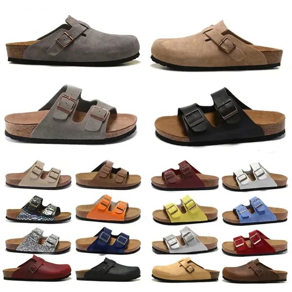 

Designer Slippers Sandals Fashion Summer Leather Suede Slide Beach Shoes, Color 17