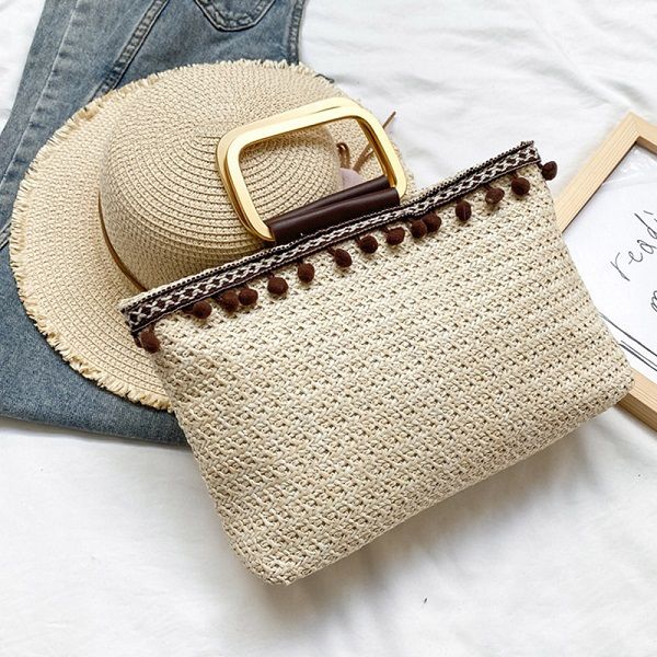 HBP Ladies Handbag Straw Bag Woman Style Fashion Simple Leisure Large Capacity Hand Beach Bag, Khaki
HBP Ladies Handbag Straw Bag Woman Style Fashion Simple Leisure Large Capacity Hand Beach Bag, Khaki