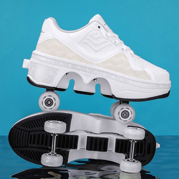PONERAIT Double-Row Deformation Dual-Use Retractable Roller Skate Shoe Adult Unisex sneaker Outdoor Casual Fashion Sport shoe, Red
PONERAIT Double-Row Deformation Dual-Use Retractable Roller Skate Shoe Adult Unisex sneaker Outdoor Casual Fashion Sport shoe, Red