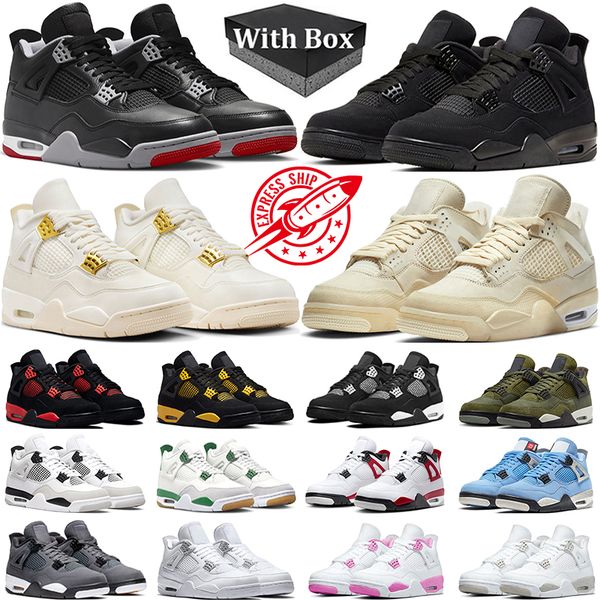 With Box 4s Bred Reimagined basketball shoes jumpman 4 men women Black Cat Metallic Gold Red Cement Thunder Military Black Pink Oreo Mens Trainers Outdoor Sneakers, #7
With Box 4s Bred Reimagined basketball shoes jumpman 4 men women Black Cat Metallic Gold Red Cement Thunder Military Black Pink Oreo Mens Trainers Outdoor Sneakers, #7