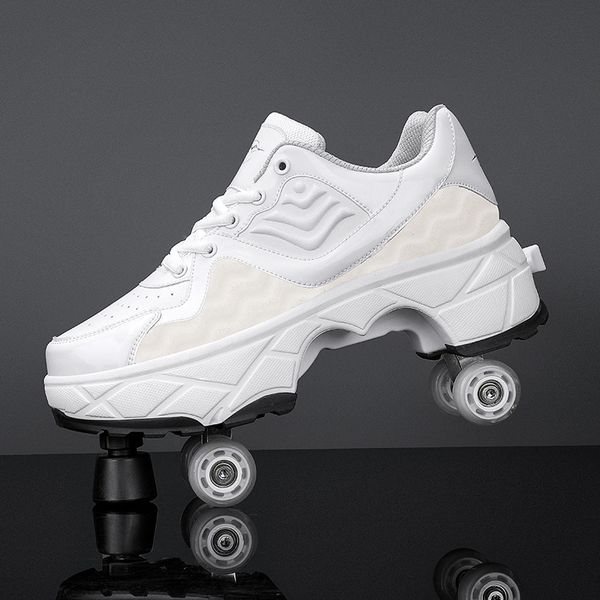 PONERAIT Double-Row Deformation Retractable Four wheels Roller Skate Shoe With brake Outdoor Casual Fashion Adult Children Unisex sneaker 2024 new Sport Shoe, Red
PONERAIT Double-Row Deformation Retractable Four wheels Roller Skate Shoe With brake Outdoor Casual Fashion Adult Children Unisex sneaker 2024 new Sport Shoe, Red