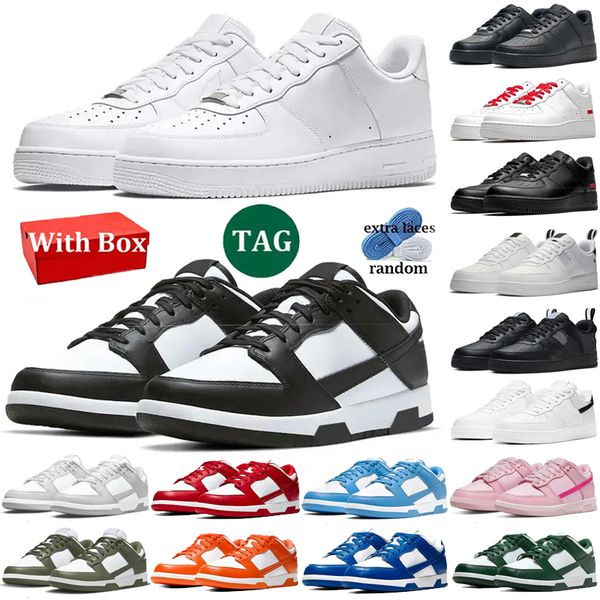 

With box Panda low designer running Shoes Triple White Black Grey Fog unc University Red Triple Pink Syracuse Rose Whisper men women Trainer sport sneakers, Color 12