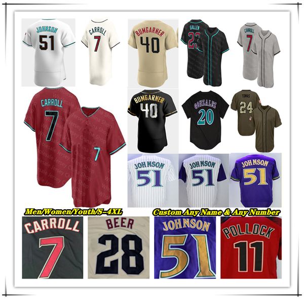 

Baseball Jersey Randy Johnson Ketel Marte Corbin Carroll Lourdes Gurriel Jr Madison Bumgarner Gabriel Moreno Alek Thomas Blaze Alexander Pavin Smith Dbacks 4XL, Men player version black gold